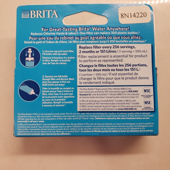 Brand new BRITA 635679 Bottle Replacement Filters 2-Pack - Picture 2 of 3